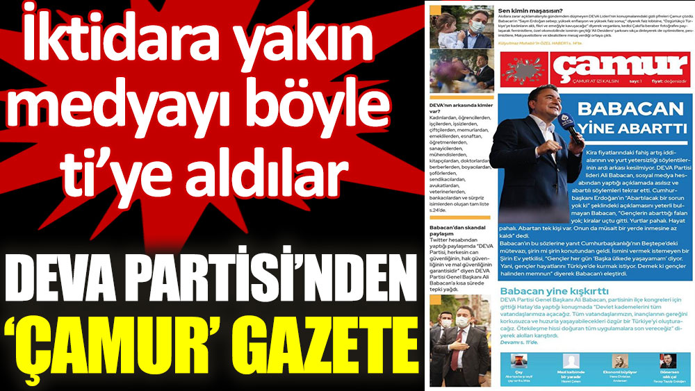 DEVA'dan 'Çamur' gazete: Babacan yine kışkırttı