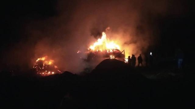 Erzurum’da yangın: 2 ev ve 5 ahır kül oldu