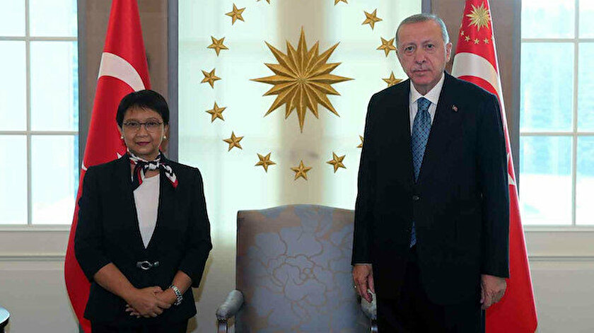 Erdoğan Endonezya Dışişleri Bakanı ile görüştü