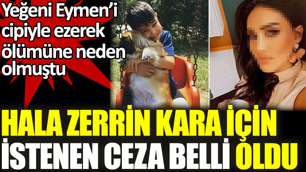 Hala Zerrin Kara için istenen ceza belli oldu. Yeğenini cipiyle ezerek ölümüne neden olmuştu