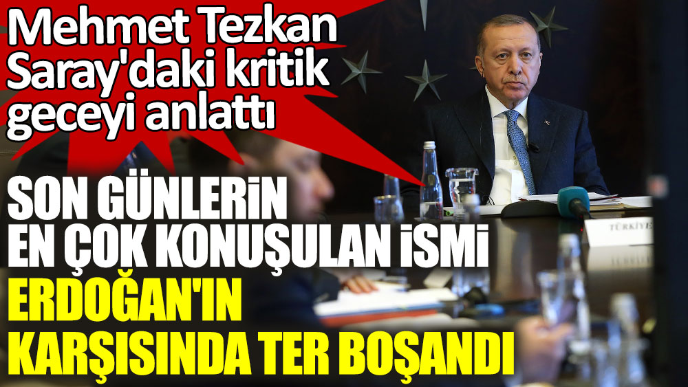 Mehmet Tezkan Saray'daki kritik geceyi anlattı! Son günlerin en çok konuşulan ismi Erdoğan'ın karşısında ter boşandı