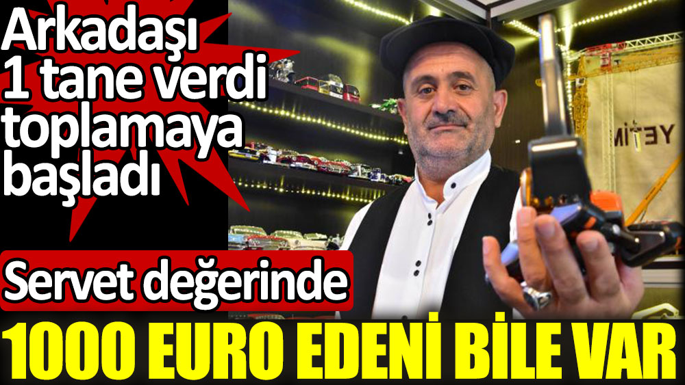 Konyalı Mehmet Yetim 10 yılda 140 iş makinesi maketi topladı. İçlerinde 1000 Euro edeni bile var. Servet değerinde