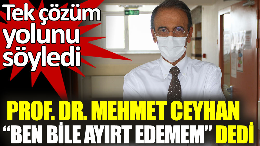 Prof. Dr. Mehmet Ceyhan ben bile ayırt edemem dedi. Tek çözüm yolunu söyledi