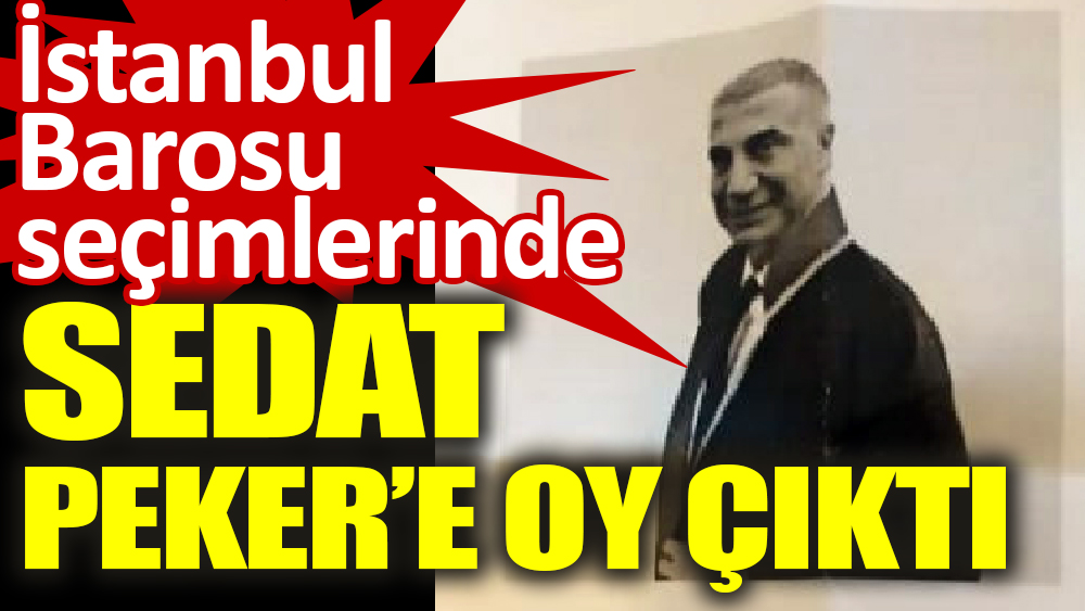 İstanbul Barosu seçimlerinde Sedat Peker’e oy çıktı