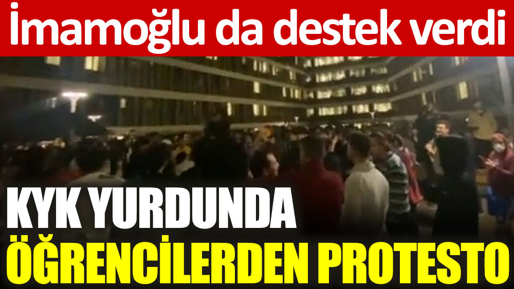 İstanbul'da KYK yurdunda öğrenci protestosu