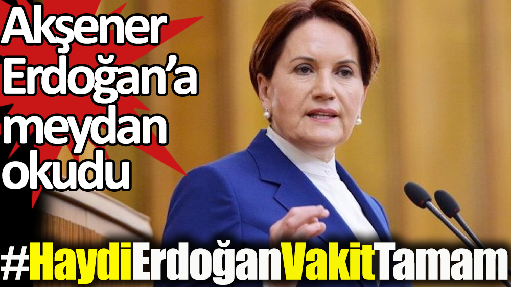 Meral Akşener, Erdoğan'a meydan okudu: Haydi Erdoğan, vakit tamam