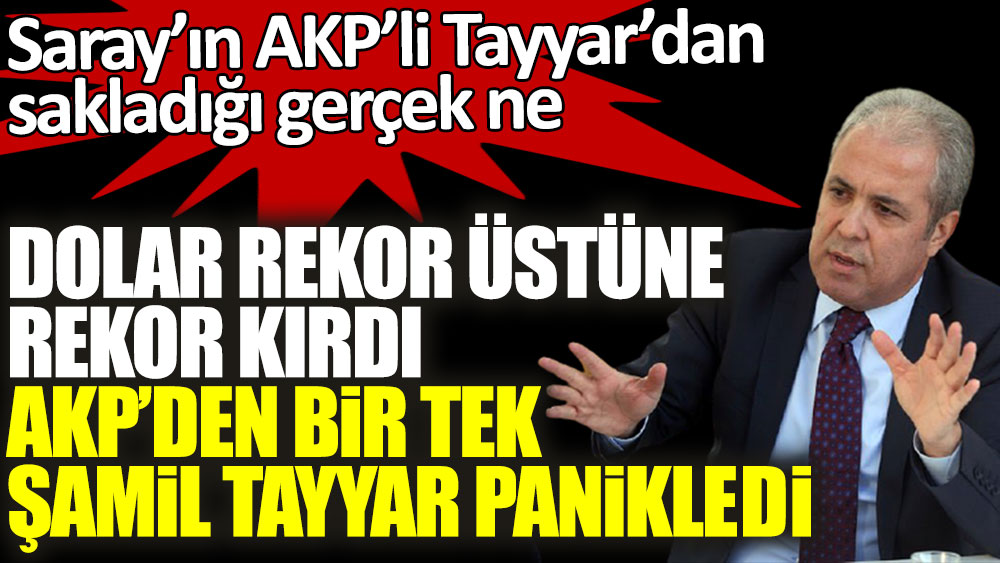 Dolar rekor üstüne rekor kırarken AKP'den bir tek Şamil Tayyar panikledi! Saray'ın AKP'li Tayyar'dan sakladığı gerçek ne