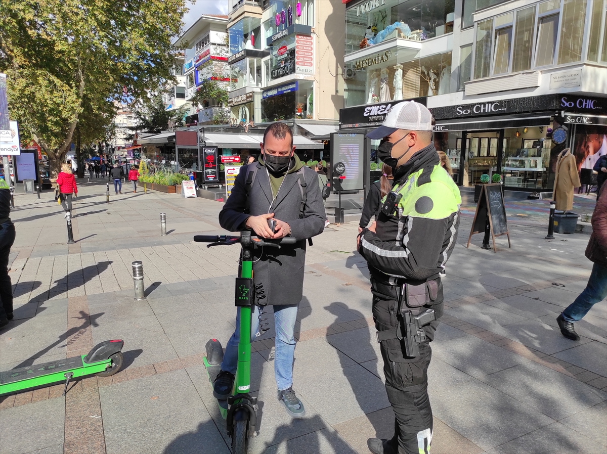 Elektrikli scooterlara denetimde para cezası verildi