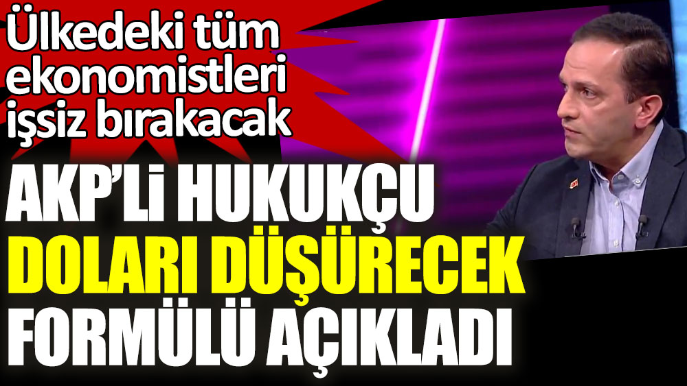 AKP'li hukukçu Mücahit Birinci doları düşürecek formülü canlı yayında açıkladı! Ülkedeki tüm ekonomistleri işsiz bırakacak