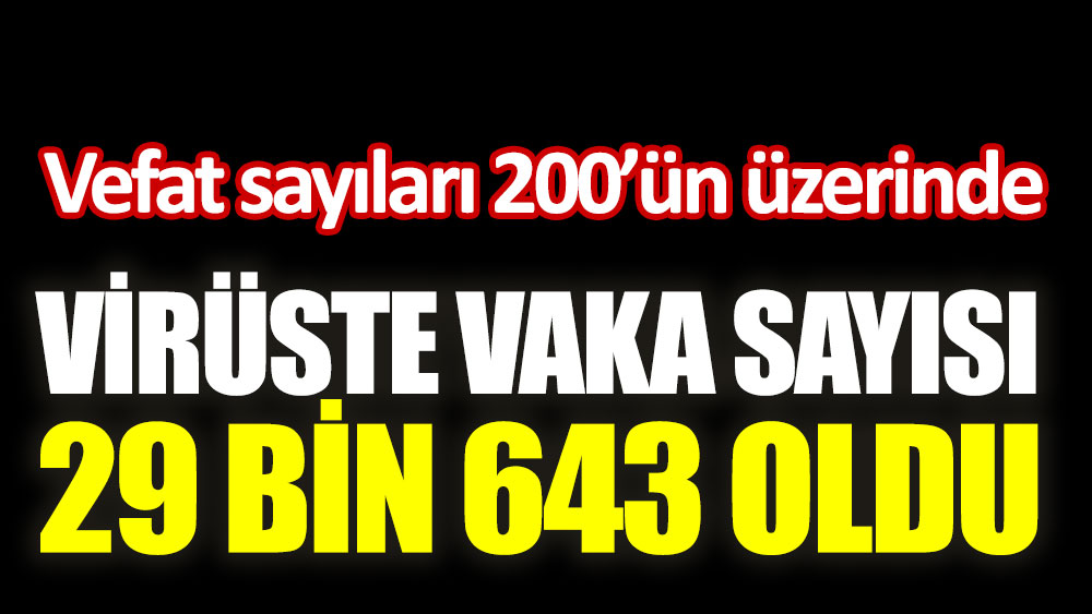 Virüste vaka sayısı 29 bin 643 oldu