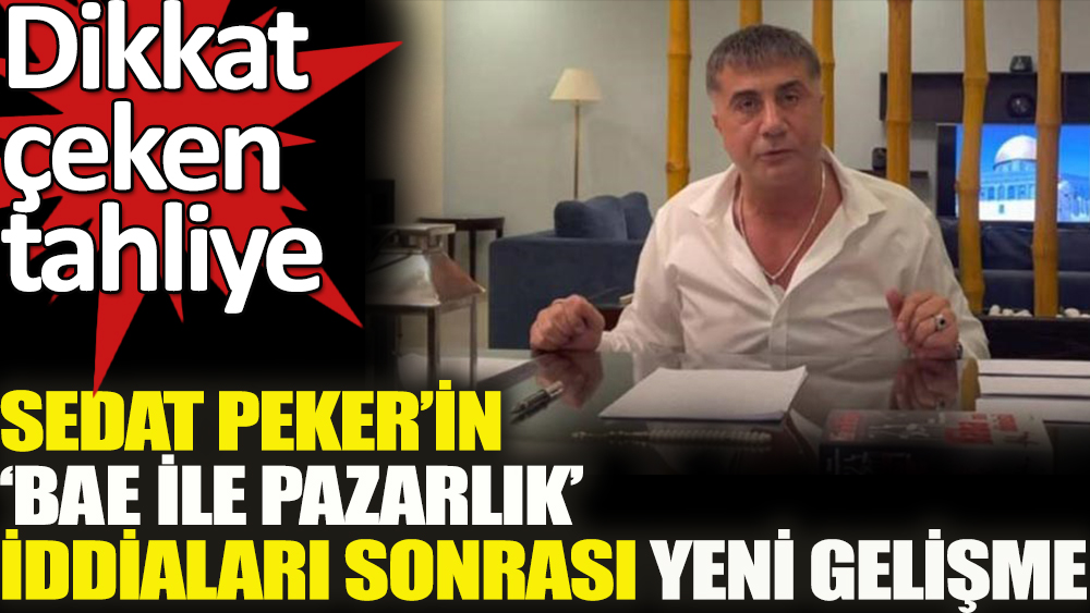 Sedat Peker hakkındaki 'BAE ile pazarlık' iddiaları sonrası dikkat çeken tahliye