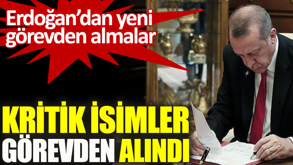 Erdoğan'dan yeni görevden almalar. Resmi Gazete'de yayımlandı