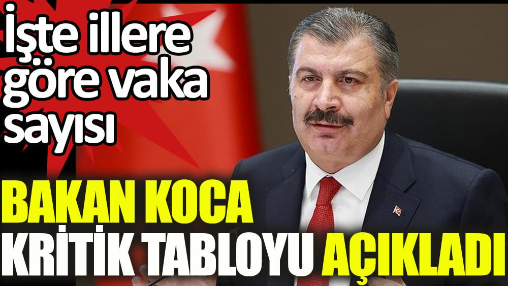 Son dakika... Bakan Koca kritik tabloyu paylaştı