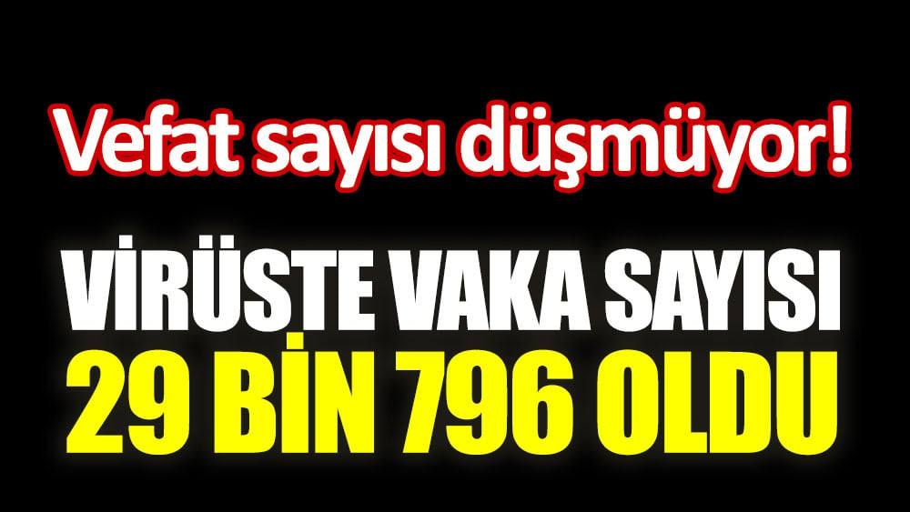 Virüste vaka sayısı 29 bin 796 oldu