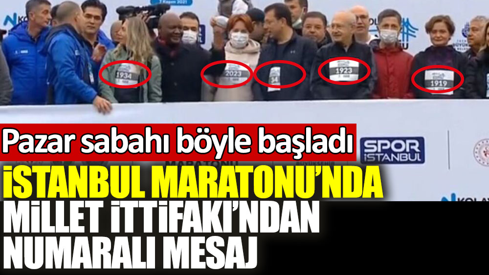 İstanbul Maratonu'nda Millet İttifakı'ndan numaralı mesaj! Pazar sabahı böyle başladı