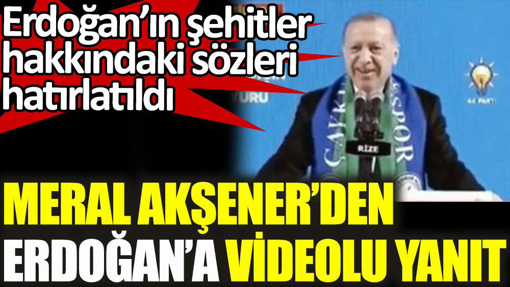 Meral Akşener'den Erdoğan'a videolu yanıt