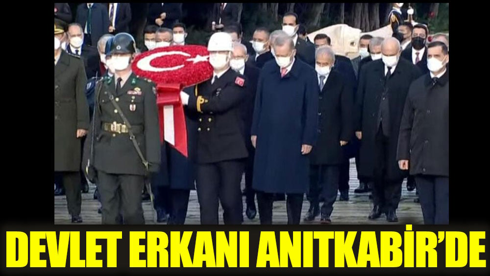 Devlet erkanı Anıtkabir'de