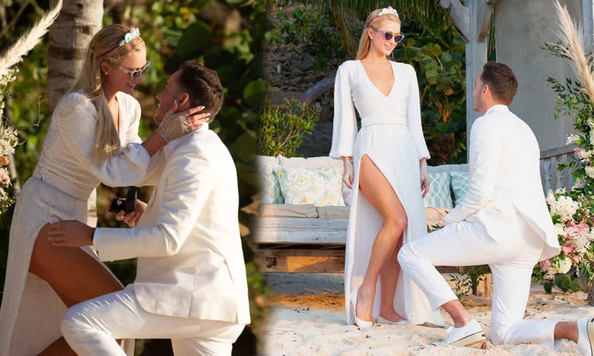 Paris Hilton ve nişanlısı evlendi