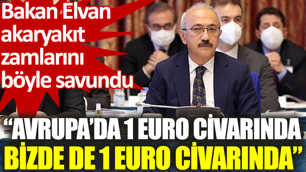 Lütfi Elvan: Akaryakıt fiyatları Avrupa’da 1 Euro civarında, bizde de 1 Euro civarında