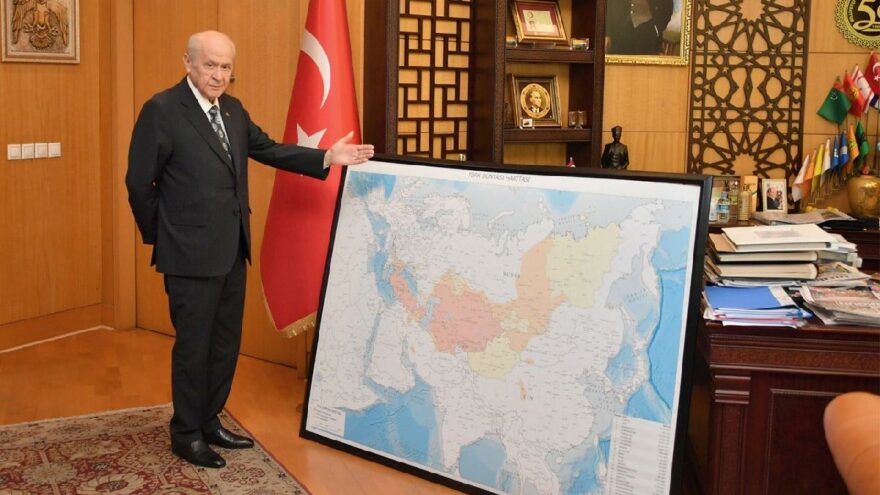 Bahçeli Erdoğan'ı özel harita ile tebrik etti