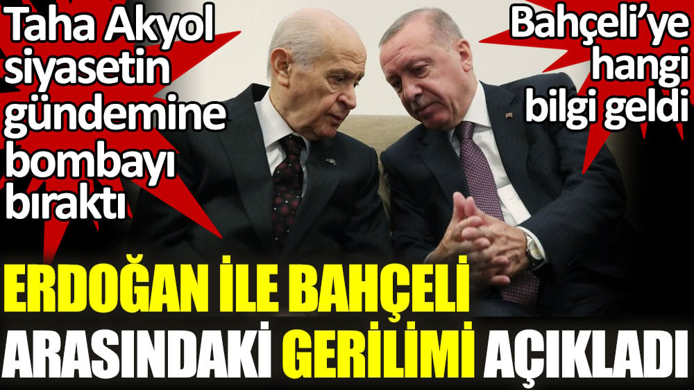 Taha Akyol Erdoğan ile Bahçeli arasındaki gerilimi açıkladı. Bahçeli'ye hangi bilgi geldi