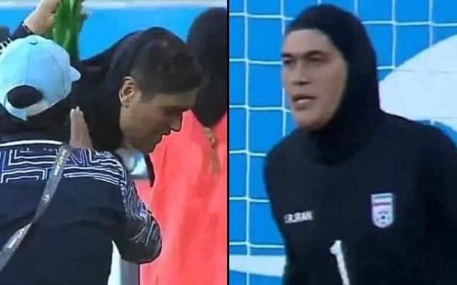 Kadınlar futbol maçında İranlı kaleci 'erkek' diye şikayet edildi