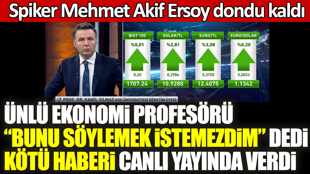 Ekonomi Profesörü Kamil Yılmaz kötü haberi canlı yayında verdi! Spiker Mehmet Akif Ersoy dondu kaldı