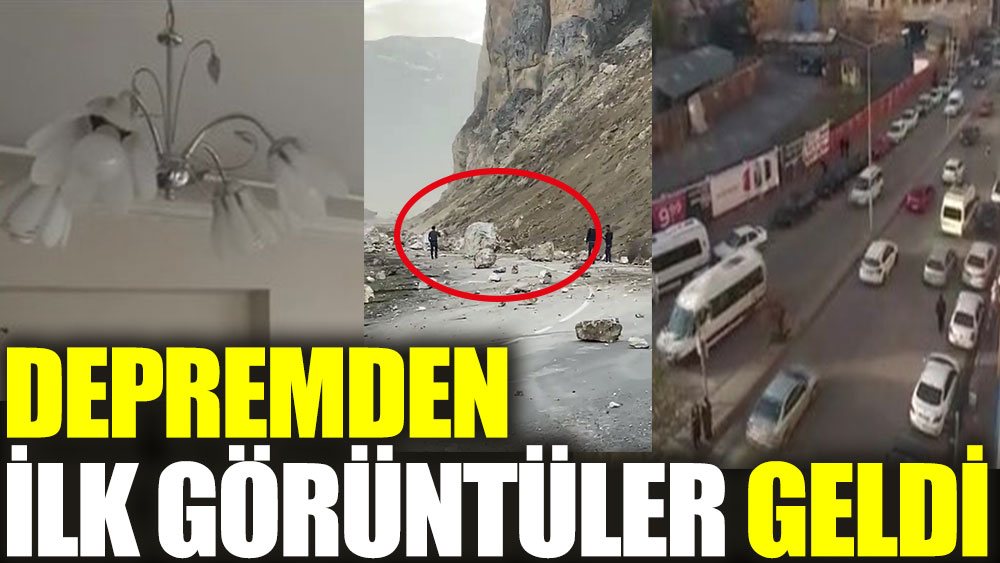 Erzurum'daki depremden ilk görüntüler geldi