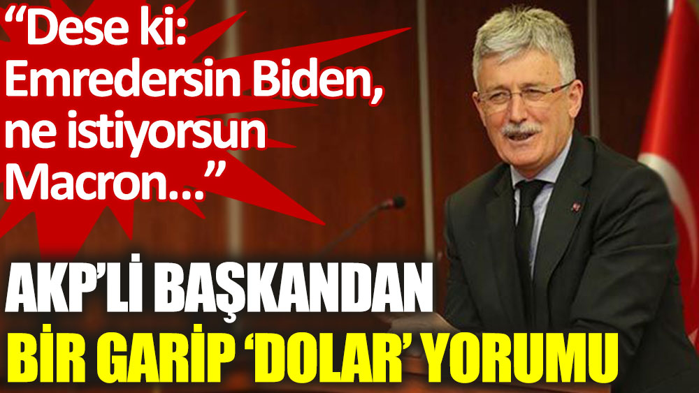 AKP’li Ellibeş'ten 'dolar' yorumu: Erdoğan dese ki 'Emredersin Biden', dolar düşer