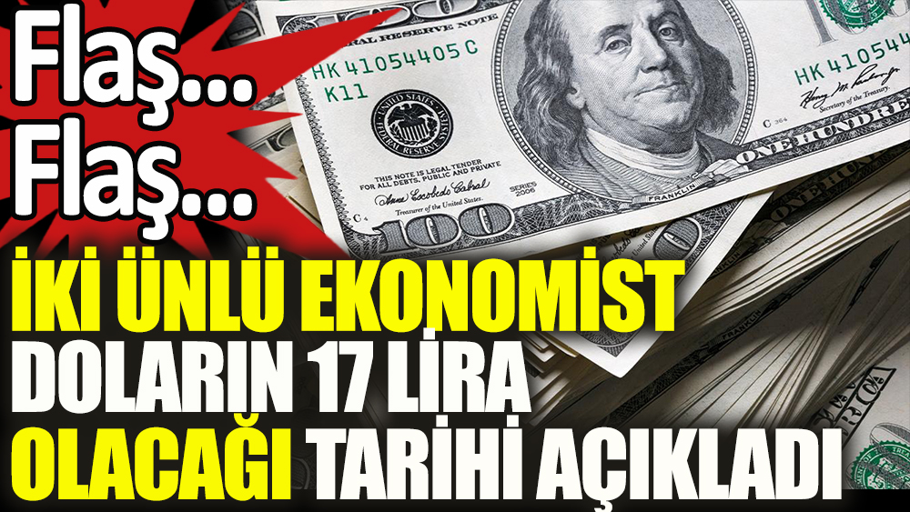 Flaş... Flaş... İki ünlü ekonomist Doların 17 lira olacağı tarihi açıkladı