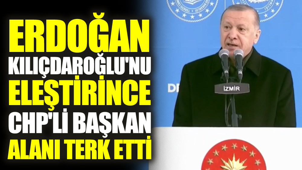 Erdoğan Kılıçdaroğlu'nu eleştirince CHP'li belediye başkanı alanı terk etti