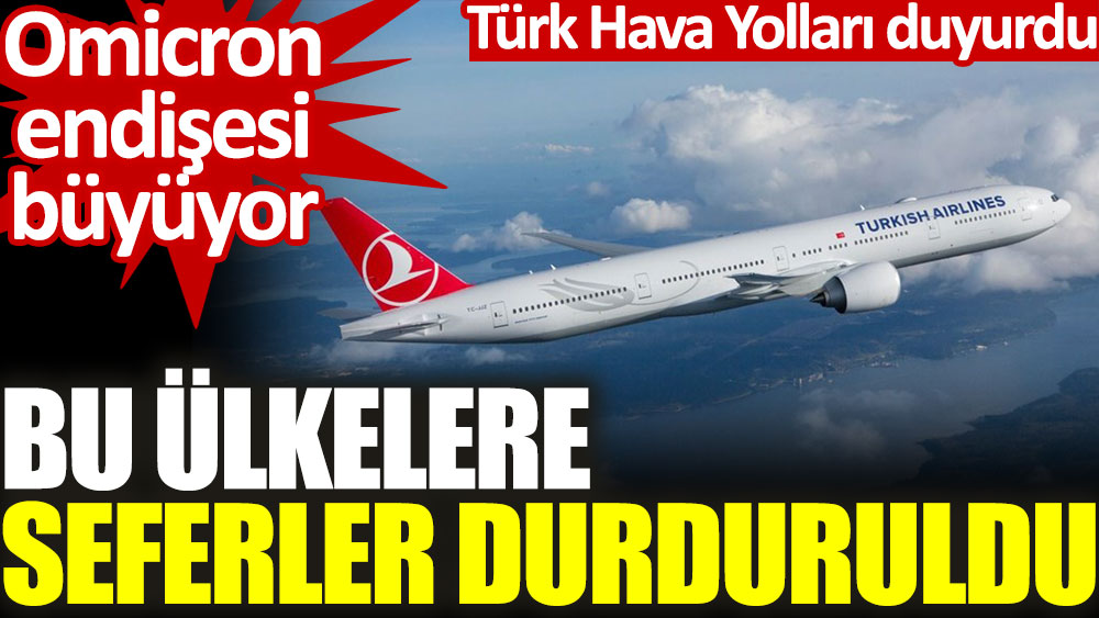 THY, bazı ülkelere uçuşların durdurulduğunu açıkladı