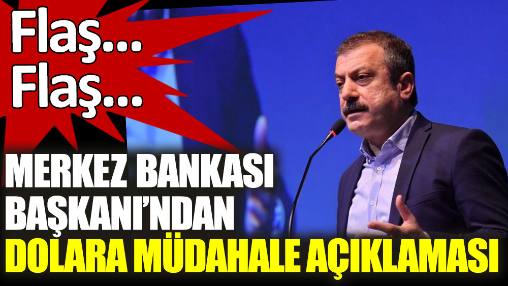 Flaş... Flaş... Merkez Bankası Başkanı Şahap Kavcıoğlu'ndan dolara müdahale açıklaması
