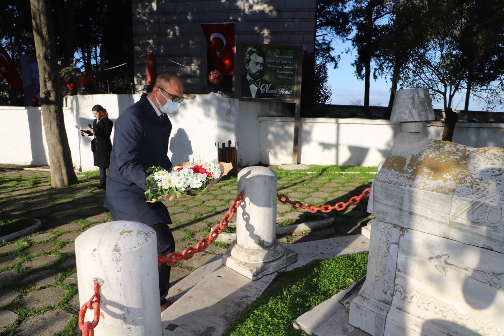 Vatan şairi Namık Kemal mezarı başında anıldı