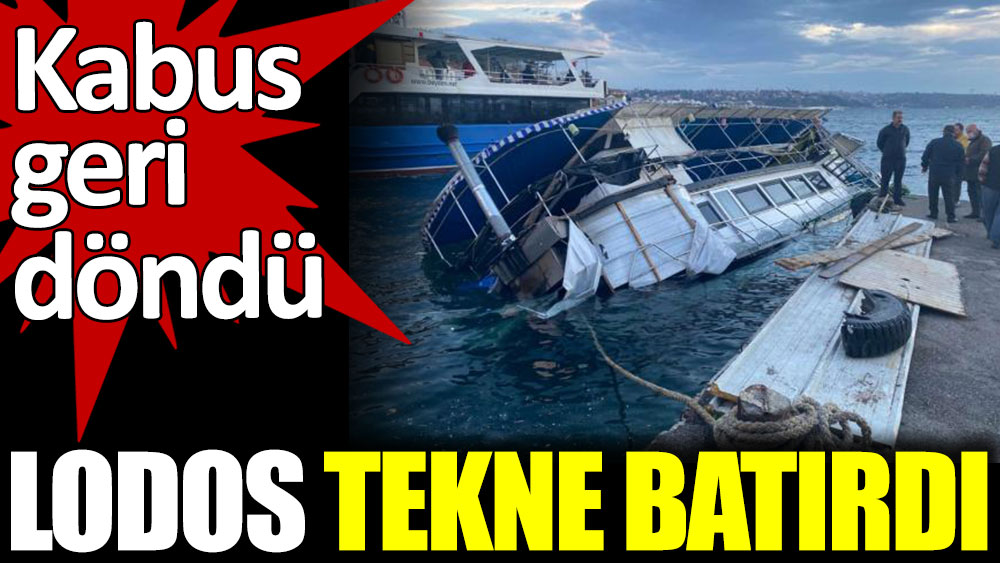 İstanbul'da lodos tekne batırdı