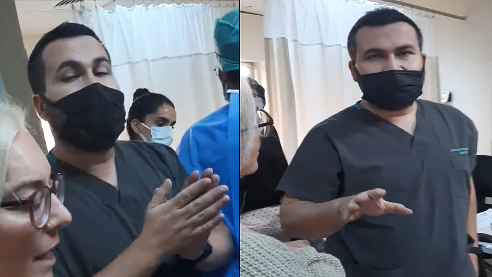 Doktor ve hasta arasında maske kavgası