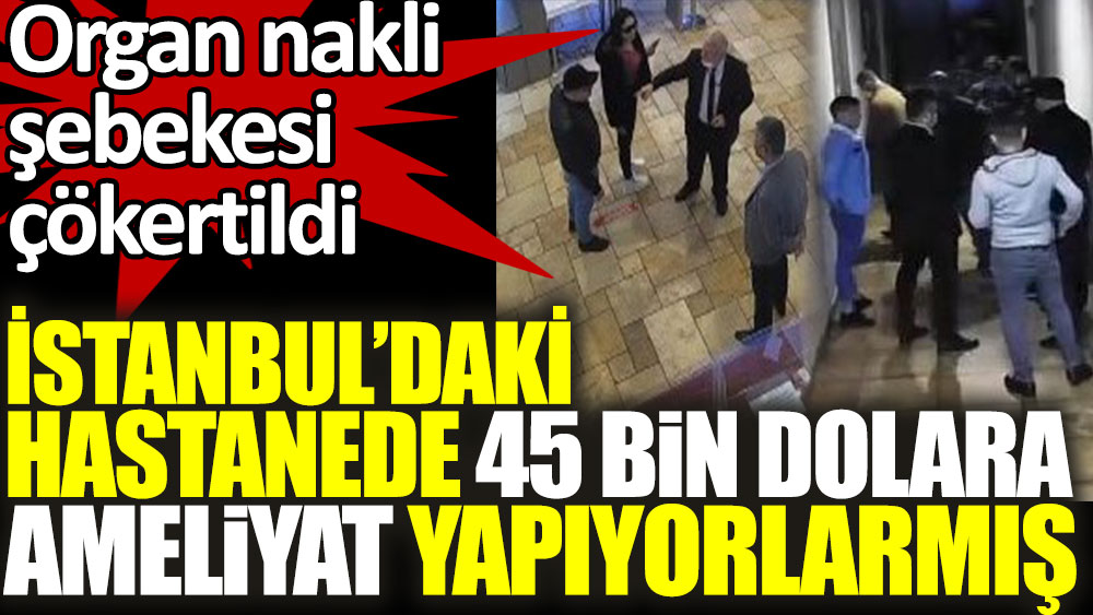 Organ nakli şebekesi çökertildi. İstanbul'daki hastanede 45 bin dolara ameliyat yapıyorlarmış