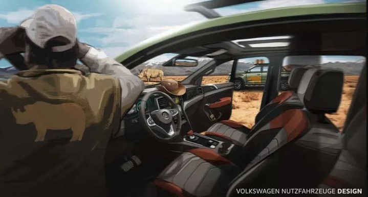 Yeni Volkswagen Amarok'un iç mekanından ilk görsel geldi