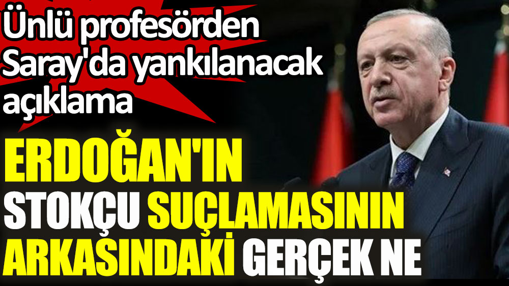 Erdoğan'ın stokçu suçlamasının arkasındaki gerçek ne! Ünlü profesörden Saray'da yankılanacak açıklama