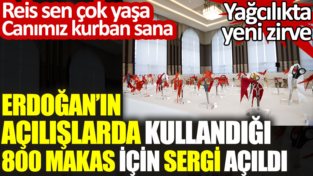 Erdoğan'ın açılışlarda kullandığı 800 makas için sergi açıldı