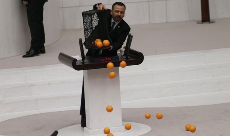 CHP'li Erbay'dan bütçe görüşmelerinde 'portakallı' tepki