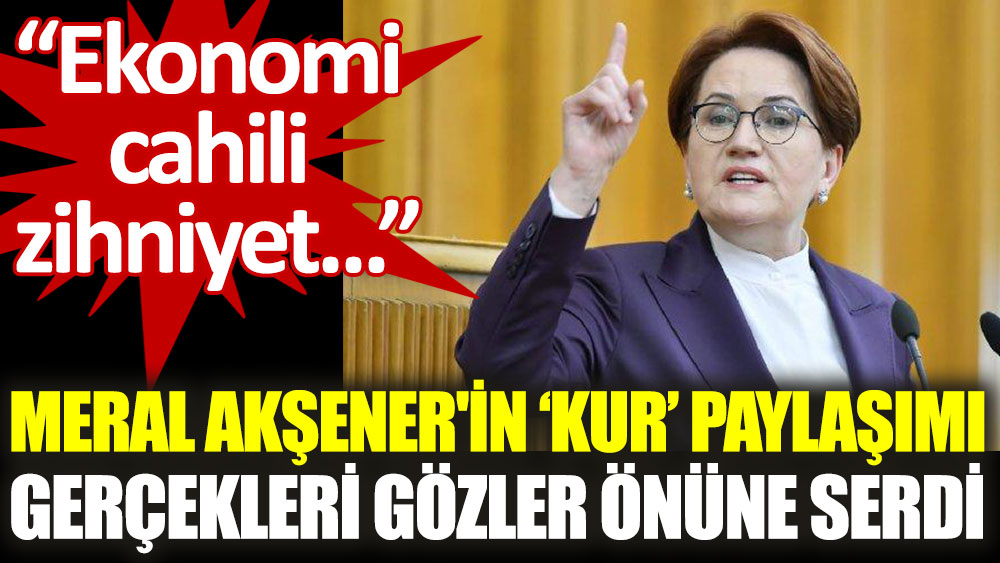 Meral Akşener’den çok sert dolar tepkisi: Ekonomi cahili zihniyete son vereceğiz