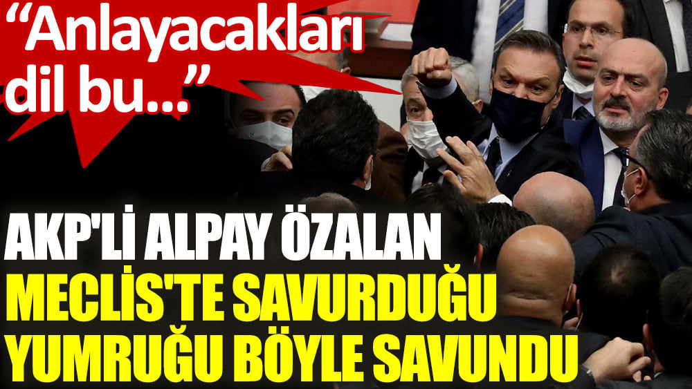 AKP’li Alpay Özalan'dan 'yumruk' savunması: Anlayacakları dil bu