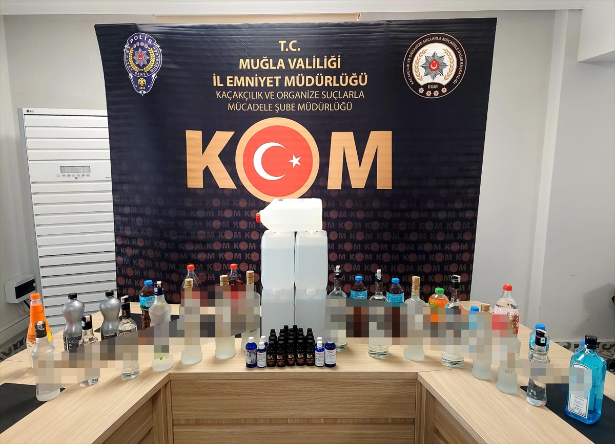 Muğla'da sahte içki operasyonu: 5 gözaltı