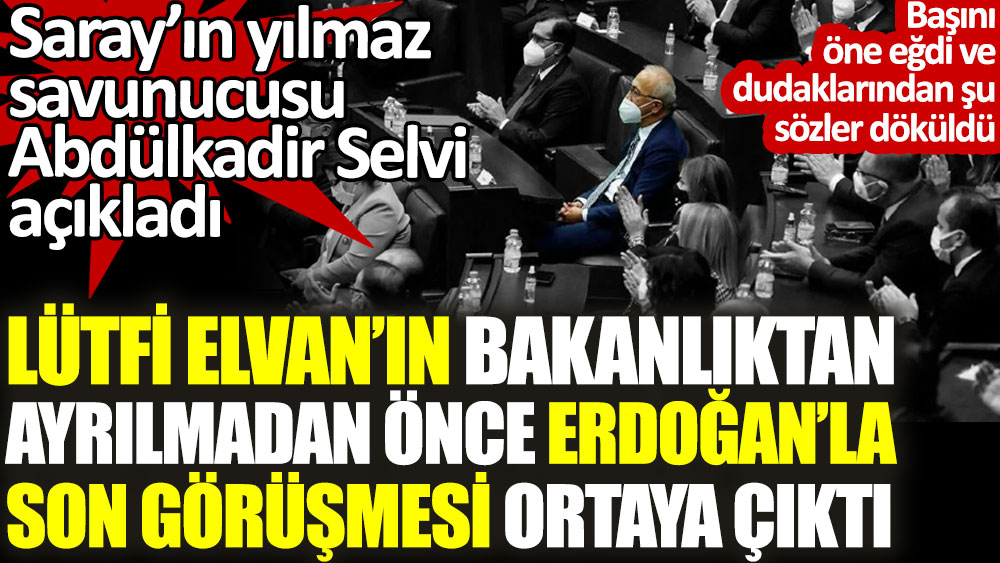 Lütfi Elvan'ın bakanlıktan ayrılmadan önce Erdoğan'la son görüşmesi ortaya çıktı