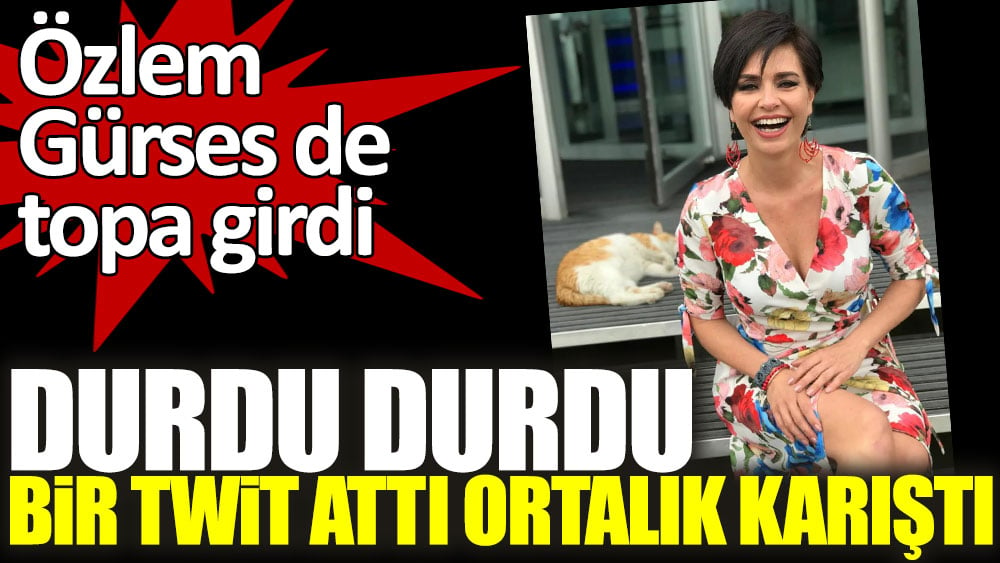 Özlem Gürses de topa girdi! Durdu durdu bir twit attı ortalık karıştı