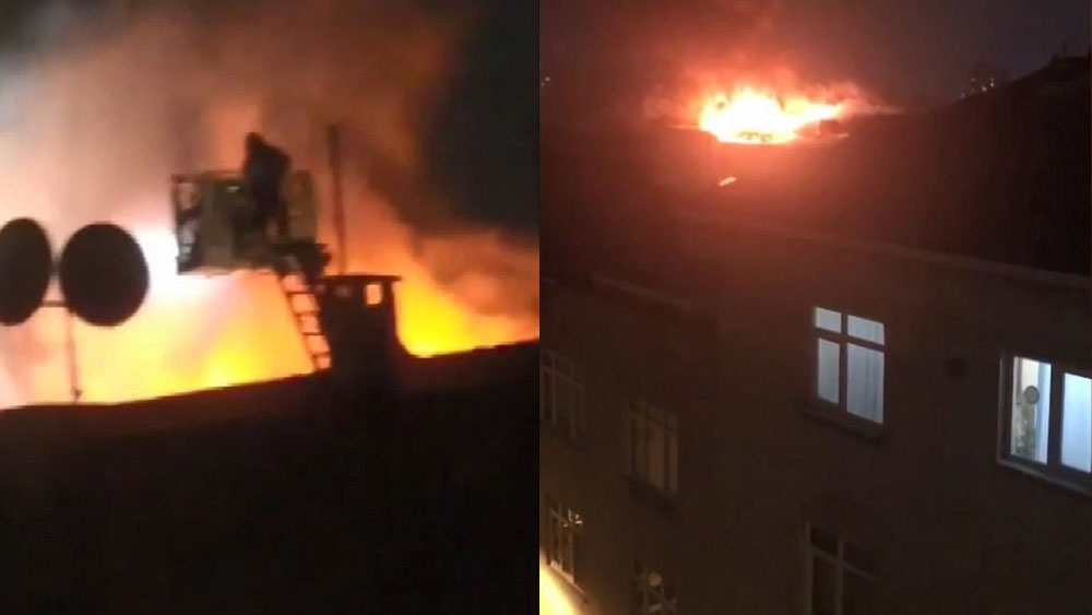 4 katlı binada yangın