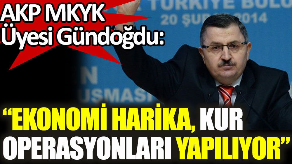 AKP MKYK üyesi Ahmet Gündoğdu: Ekonomi harika, kur üzerinden operasyon yapılıyor