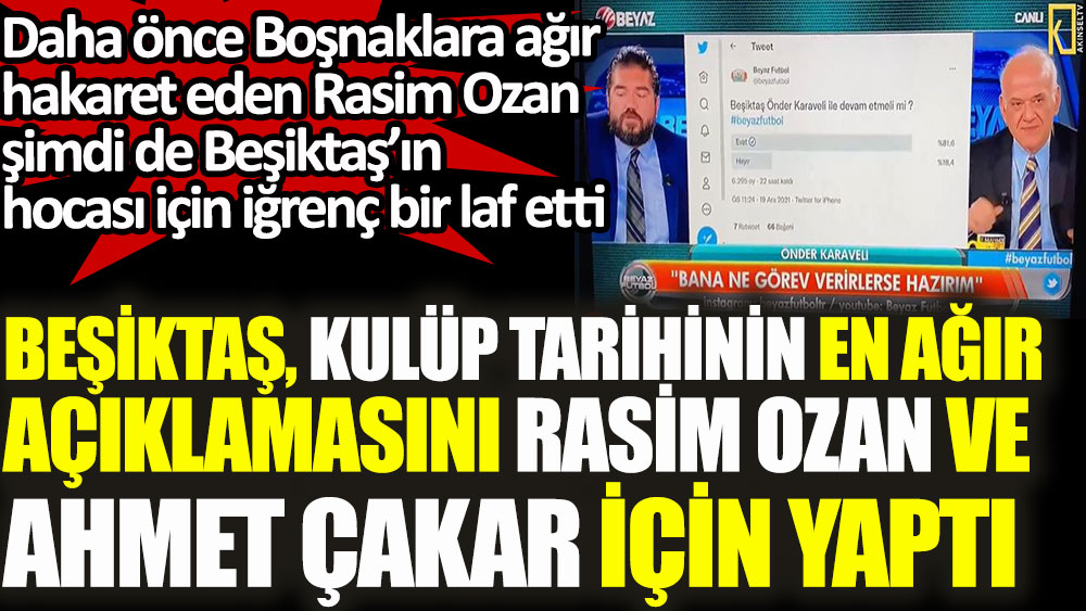 Flaş... Flaş... Beşiktaş'tan çok sert Rasim Ozan Kütahyalı açıklaması!