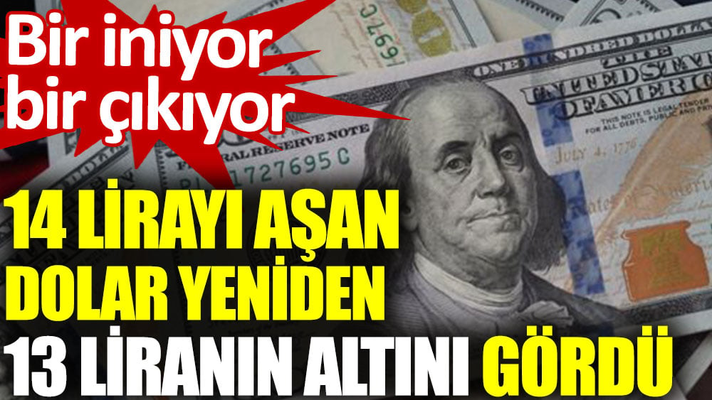 14 lirayı aşan dolar 13 liranın altına indi